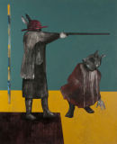 Black Swan Patch, 2010, acrylic on canvas, 160x130cms. PRIVATE COLLECTION.