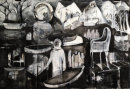 (Doubting) An Untroubled Sleep, 2016, gesso and ink on paper, 110x160cms