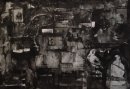Sailors Reading Room, 2016, gesso and ink on paper, 110x160cms