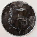 Stop the Clocks, 2017, ink, gesso, acrylic on paper, 110cm diameter