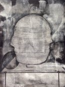 The First Coin, 2016, 38x28cms, ink and gesso on paper PRIVATE COLLECTION