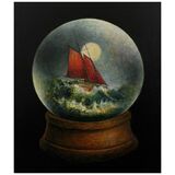 'Beneath A Shadowed Sky' oil on panel 16.5 x 19.5 cm