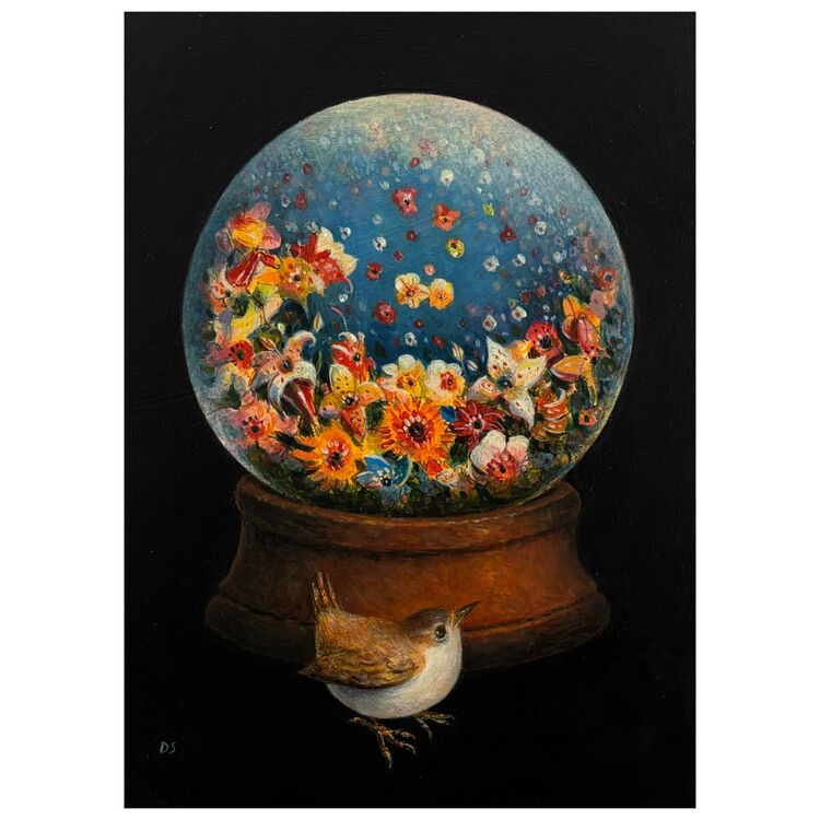 'Summers Dawn) oil on panel 21.5 x 16 cm