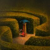 'I Will Look For You In The Night Sky' Oil on panel 30 x 22.5cm