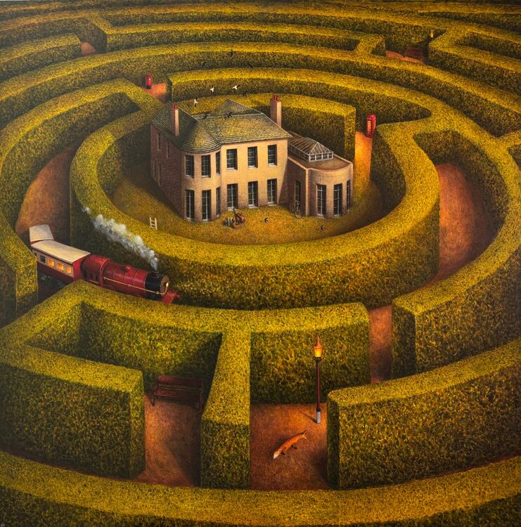 'Julian Hill', commissioned painting. 130x130cm Oil On Panel