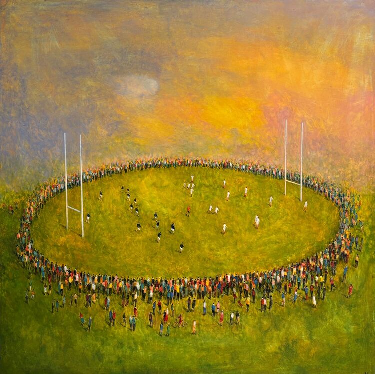 'Through Mud And Rain, And Skies Of Blue' Oil on Panel 76 x 76cm