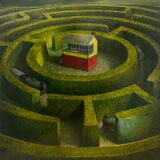 The Signalman's Garden, Oil on Panel 60x60cm