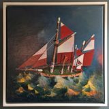 The Forest that Sailed into a Storm /Framed in an off white Tray Frame
