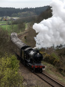 B12 Class 61572 climbing from Weybourne to Holt, North Norfolk Railway, 17 April 2007