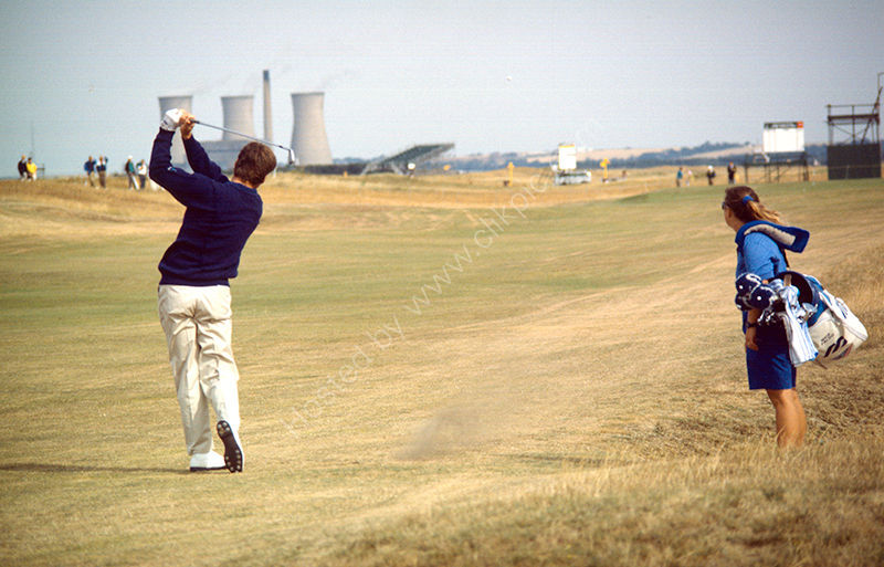 Nick Faldo and caddie Fanny Sunesson, Open Championship, Royal St George's, 1993