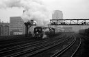 34051 "Winston Churchill" leaving Waterloo with Sir Winston Churchill's funeral train, 30 January 1965