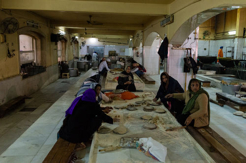 Kitchen of the Gurwara Bangla Sahib temple, Delhi