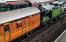 LNER Pigeon Van, dating from 1929, and GNR N2 Class No. 1744 at Weybourne, North Norfolk Railway, 14 March 2010