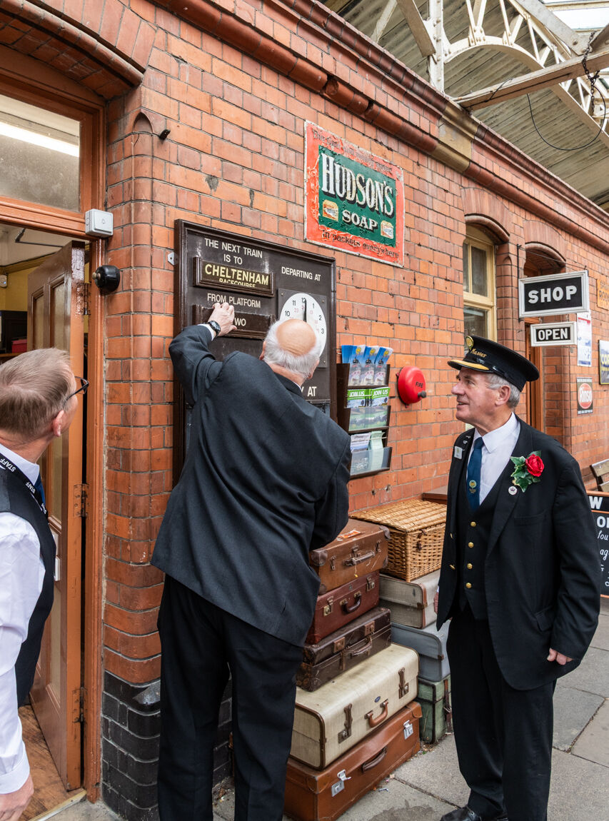 Station staff at Toddington, Severn Valley Railway, 20 April 2025
