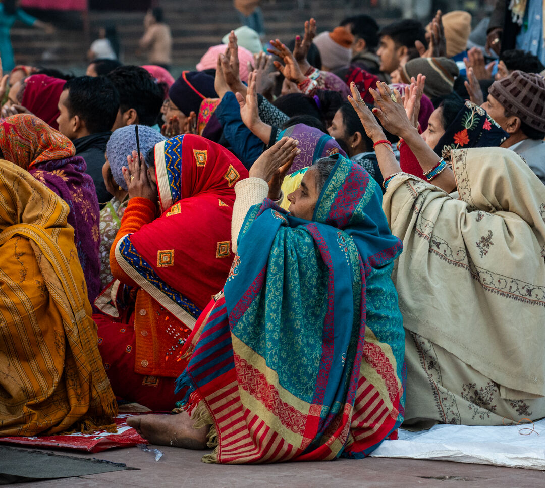 Pilgrims at Ganga Aarti, Haridwar, Uttarakhand