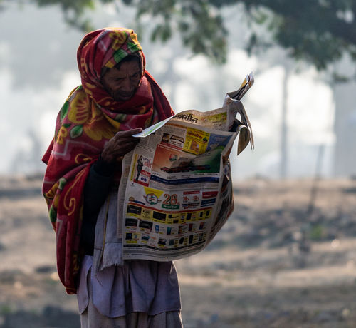 Pilgrim in a gypsy camp, Haridwar