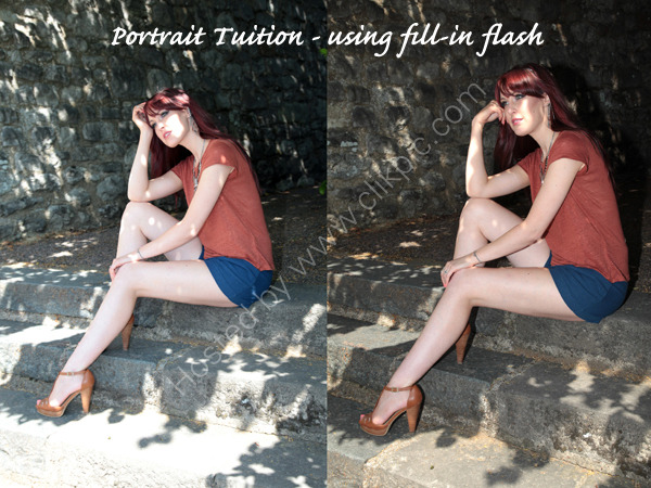 Portrait Photography Tuition. Using fill-in flash