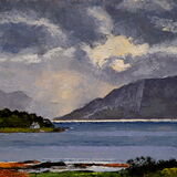 Across the sea from Skye, Oil 30.5 x 25.5cm