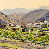 Bedar, Almeria, Spain. Watercolour 50 x 36cm