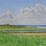 Breton coast view Watercolour 51 x 36cm