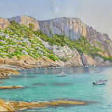 Cala Llamp, Mallorca Watercolour 51 x 36cm