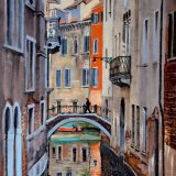 Canal Bridge, Venice. Oil 27 x 41cm