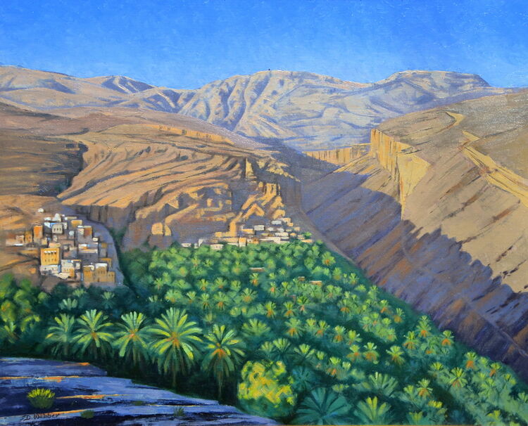 Evening Sun on Misfah, Oman  Oil