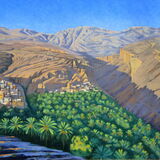 Evening Sun on Misfah, Oman Oil