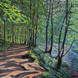 Footpath along the Nidd Gorge Pastal 530 x 370cm