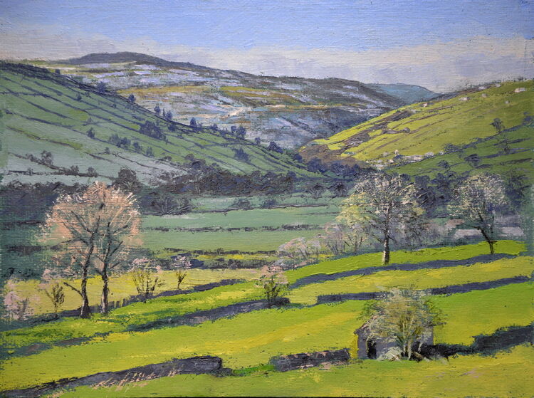 Frosty morning in Swaledale Oil 40.5 x 30.5cm