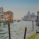 Grand Canal and Santa Maria della Salute, Venice. Watercolour 47 x 40cm