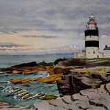 Hook Lighthouse, Wexford, Ireland Watercolour 51 x35cm