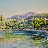 Kardamyli Bay, Greece. Watercolour 64 x 43cm