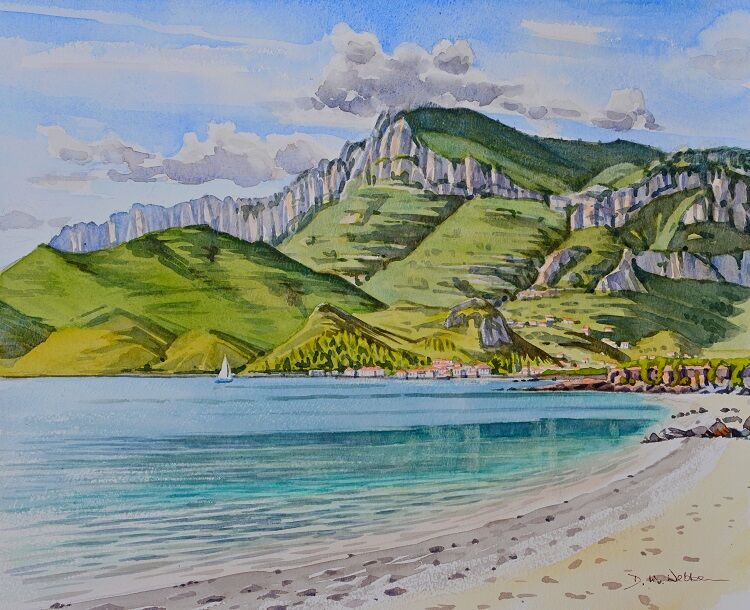 Kyparissi Bay, Pelleponese. Watercolour