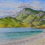 Kyparissi Bay, Pelleponese. Watercolour