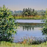Lac des Settons, Morvan, France Watercolour 37 x 27cm