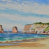 Les Deux Jumeaux, Hendaye, France. Watercolour 38 x 29cm