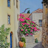 Monemvasia corner. Watercolour 30 x 40cm