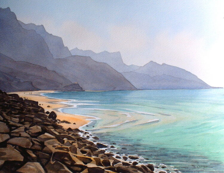 Musandam Beach  Watercolour  NFS