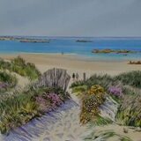 Path to the Beach Brittany Watercolour 51 x 36cm