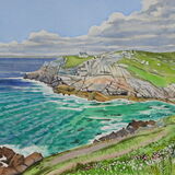 Pointe du Millier, Brittany, France Watercolour 51 x 36cm