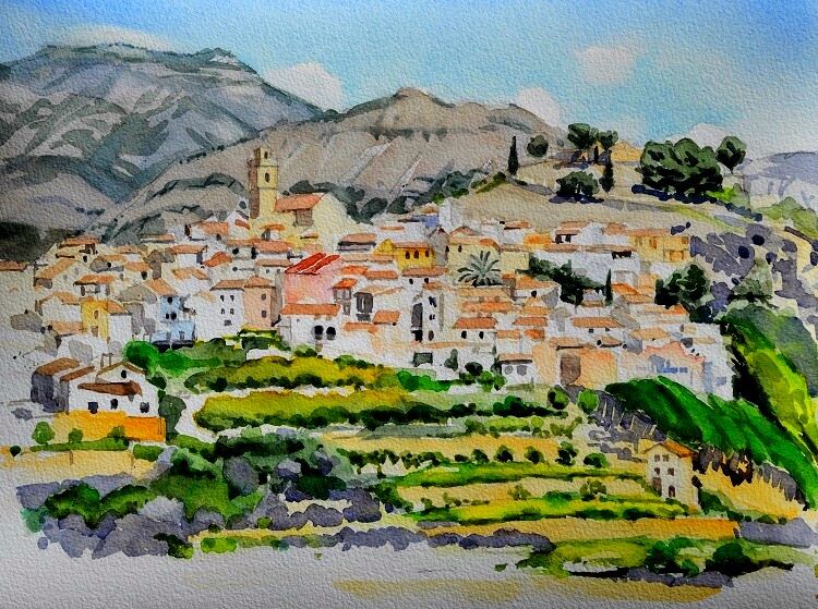 Polop, Spain  Watercolour