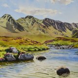 Rannoch Moor, Scotland. Watercolour 56 x 44cm