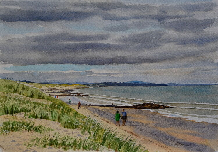 Rosslare Strand, Wexford, Ireland  Watercolour 51 x 36cm
