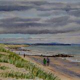 Rosslare Strand, Wexford, Ireland Watercolour 51 x 36cm
