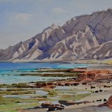 Sifah, low tide. Watercolour 36 x 27cm