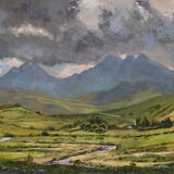 Snowdon under cloud. Oil 40.5 x 31cm