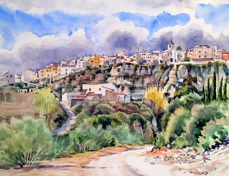 Sorbas Spain. Watercolour 50 x 40 cm  NFS
