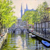 Spring in Amsterdam Oil 30.5 x 25cm