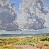 Tay Firth Dunes Watercolour 58 x 41cm